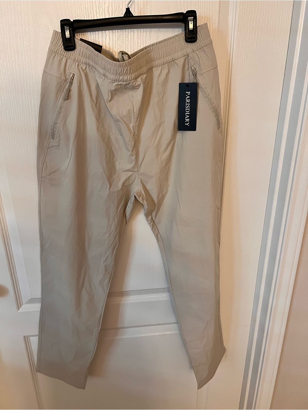 ParisDiary Men’s Stretch Chinos in Light Beige